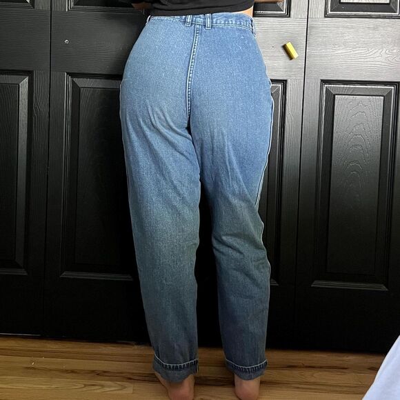 Vintage 80s Brittania high rise medium wash jeans size 10 tapered fit - Picture 9 of 9